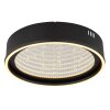 Illuminazione Globo Lighting Mirrora Plafoniera LED Nero, 1-Luce, Telecomando