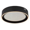Illuminazione Globo Lighting Mirrora Plafoniera LED Nero, 1-Luce, Telecomando