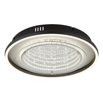 Illuminazione Globo Lighting Mirrora Plafoniera LED Cromo, Nero, Argento, 1-Luce