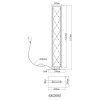 Illuminazione Globo Lighting Mirrora Lampada da terra LED Nero, 1-Luce, Telecomando