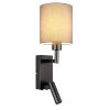 Illuminazione Globo Lighting Zamora Applique Nero, 1-Luce