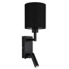 Illuminazione Globo Lighting Zamora Applique Nero, 1-Luce