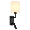 Illuminazione Globo Lighting Zamora Applique Nero, 1-Luce