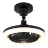 Illuminazione Globo Lighting Lidea Lampada con ventilatore LED Nero, 1-Luce, Telecomando