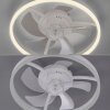 Illuminazione Leuchten Direkt mit Lampada con ventilatore LED Bianco, 1-Luce, Telecomando
