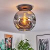 Ripoll Plafoniera, Lampada a sfera Grigio fumo, 1-Luce