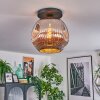 Ripoll Plafoniera, Lampada a sfera Cromo, Grigio fumo, 1-Luce