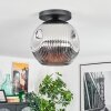 Ripoll Plafoniera, Lampada a sfera Cromo, Grigio fumo, 1-Luce
