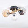 Chehalis Plafoniera, Lampada a sfera Oro, Nero, 3-Luci
