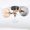 Chehalis Plafoniera, Lampada a sfera Oro, Nero, 3-Luci