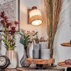 Fallhagen Applique, Faretto da parete Cromo, Legno scuro, 1-Luce