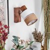 Fallhagen Applique, Faretto da parete Cromo, Legno scuro, 1-Luce