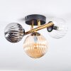 Chehalis Plafoniera, Lampada a sfera Oro, Nero, 3-Luci