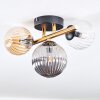Chehalis Plafoniera, Lampada a sfera Oro, Nero, 3-Luci