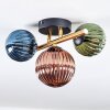 Chehalis Plafoniera, Lampada a sfera Oro, Nero, 3-Luci