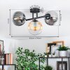 Gastor Plafoniera, Lampada a sfera Ambrato, Chiaro, Grigio fumo, 3-Luci