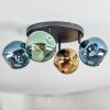 Ripoll Plafoniera, Lampada a sfera Blu, Oro, Verde, 4-Luci