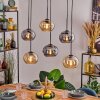 Apedo Lampadario a sospensione, Lampada a sospensione Ambrato, Grigio fumo, 6-Luci