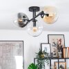 Gastor Plafoniera, Lampada a sfera Ambrato, Chiaro, Grigio fumo, 3-Luci