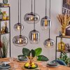 Apedo Lampadario a sospensione, Lampada a sospensione Chiaro, Grigio fumo, 6-Luci