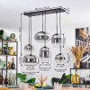 Apedo Lampadario a sospensione, Lampada a sospensione Chiaro, Grigio fumo, 6-Luci