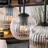 Koyoto Lampadario a sospensione, Lampada a sfera, Lampada a sospensione Écru, Nero, 3-Luci
