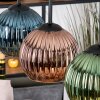 Koyoto Lampadario a sospensione, Lampada a sfera, Lampada a sospensione Écru, Nero, 3-Luci