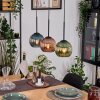 Koyoto Lampadario a sospensione, Lampada a sfera, Lampada a sospensione Écru, Nero, 3-Luci