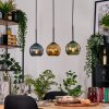 Koyoto Lampadario a sospensione, Lampada a sfera, Lampada a sospensione Écru, Nero, 3-Luci