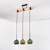 Koyoto Lampadario a sospensione, Lampada a sfera, Lampada a sospensione Écru, Nero, 3-Luci