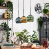 Koyoto Lampadario a sospensione, Lampada a sfera, Lampada a sospensione Écru, Nero, 3-Luci