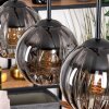 Koyoto Lampadario a sospensione, Lampada a sfera, Lampada a sospensione Écru, Nero, 3-Luci