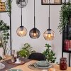 Koyoto Lampadario a sospensione, Lampada a sfera, Lampada a sospensione Écru, Nero, 3-Luci