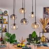 Apedo Lampadario a sospensione, Lampada a sfera, Lampada a sospensione Ambrato, Chiaro, Grigio fumo, 6-Luci