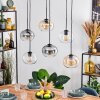 Apedo Lampadario a sospensione, Lampada a sfera, Lampada a sospensione Ambrato, Chiaro, Grigio fumo, 6-Luci