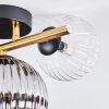 Chehalis Plafoniera, Lampada a sfera Oro, Nero, 3-Luci