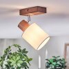 Fallhagen Plafoniera, Faretto da soffitto Cromo, Legno scuro, 1-Luce