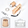 Lindberg Applique, Faretto da parete Cromo, Legno chiaro, 1-Luce