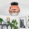 Ripoll Plafoniera, Lampada a sfera Chiaro, Ramato, 1-Luce