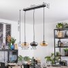 Mertola Lampadario a sospensione, Lampada a sospensione Ambrato, Grigio fumo, 3-Luci