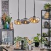 Mertola Lampadario a sospensione, Lampada a sospensione Ambrato, Grigio fumo, 3-Luci
