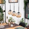 Ripoll Lampadario a sospensione, Lampada a sfera, Lampada a sospensione Écru, Nero, 3-Luci