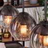 Koyoto Lampadario a sospensione, Lampada a sfera, Lampada a sospensione Écru, Nero, 3-Luci