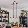 Koyoto Lampadario a sospensione, Lampada a sfera, Lampada a sospensione Écru, Nero, 3-Luci