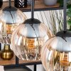 Koyoto Lampadario a sospensione, Lampada a sfera, Lampada a sospensione Écru, Nero, 3-Luci