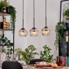 Koyoto Lampadario a sospensione, Lampada a sfera, Lampada a sospensione Écru, Nero, 3-Luci