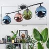 Gastor Plafoniera, Lampada a sfera Blu, Verde, Ramato, 4-Luci