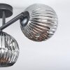 Ripoll Plafoniera, Lampada a sfera Cromo, Grigio fumo, 3-Luci