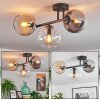 Koyoto Plafoniera, Lampada a sfera Ambrato, Chiaro, Grigio fumo, 3-Luci