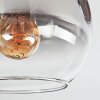Koyoto Plafoniera, Lampada a sfera Ambrato, Chiaro, Grigio fumo, 3-Luci